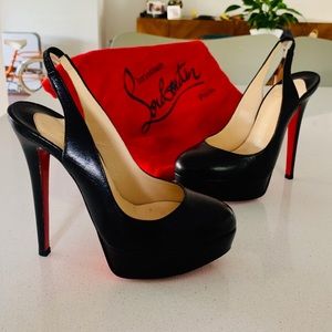 Christian Louboutin 120 MM platform slingback